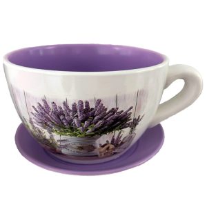 Violetti Kahvikuppi -kukkaruukku